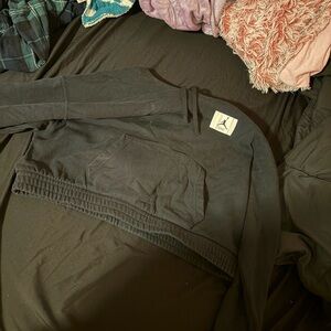 Jordan Black Hoodie with Red Logo